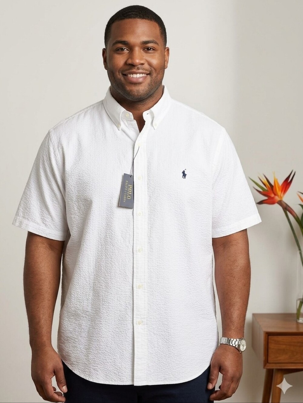 RALPH LAUREN Classic-Fit Feather Weight Twill Shirt Size 2X New